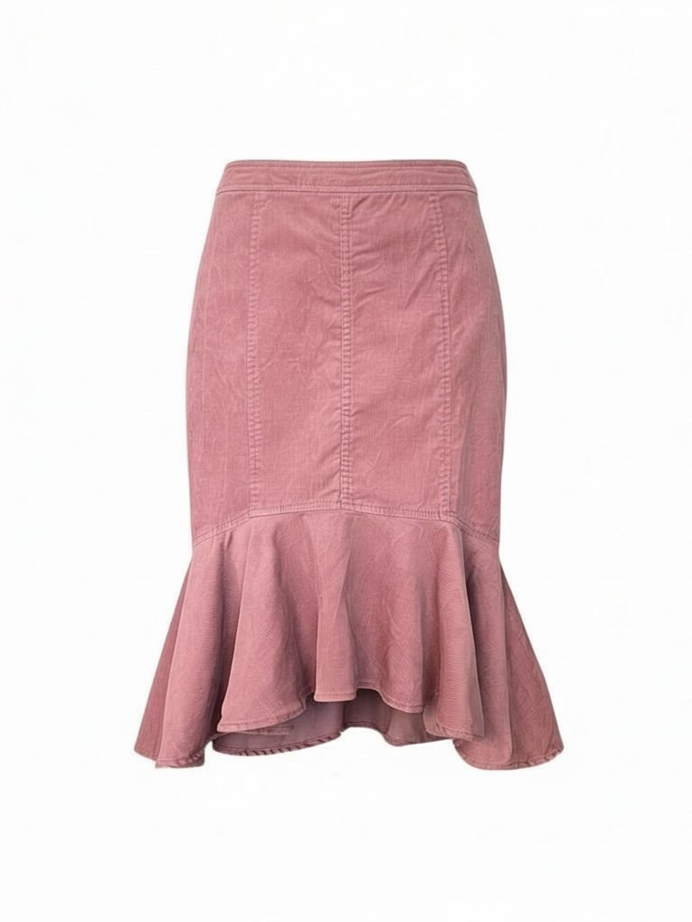 Pilcro & the Letterpress Pink Corduroy Flounce-Hem Skirt – Size 2